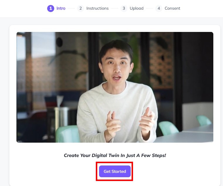 chọn get Started