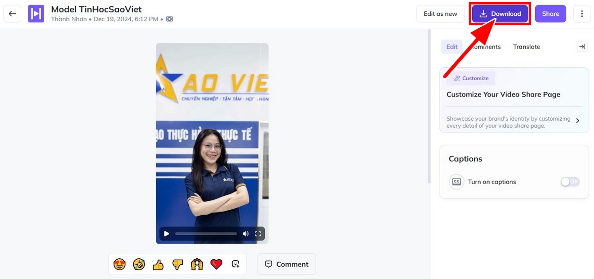 bước 9 tải video xuống