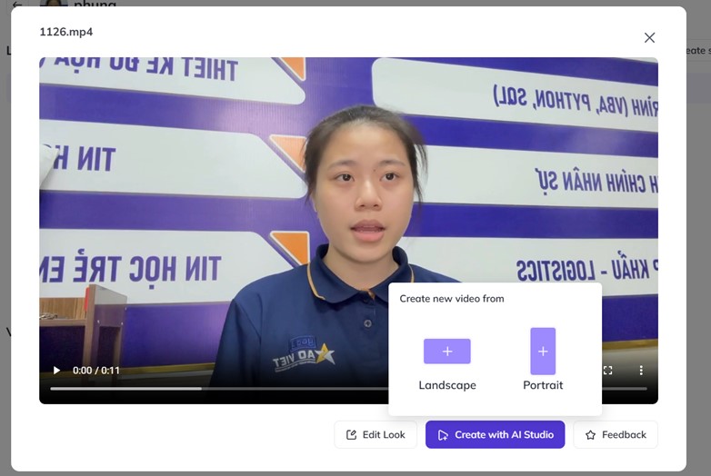 Video upload thành công