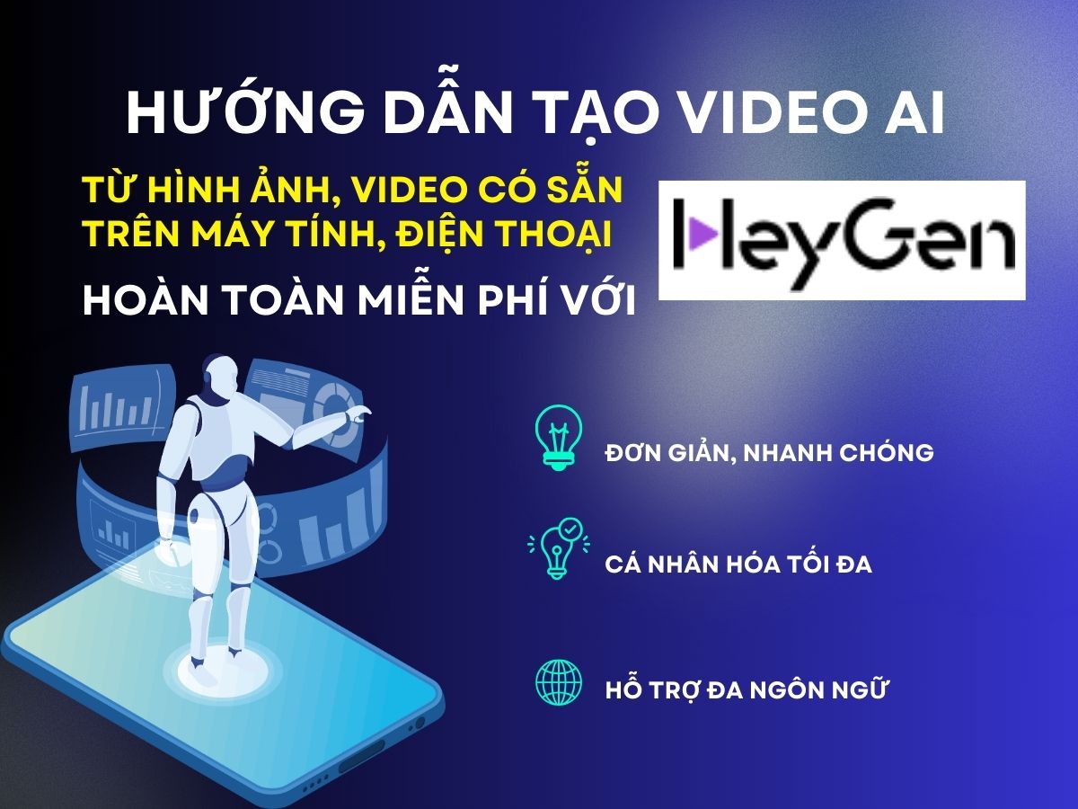 Hướng Dẫn Sử Dụng Heygen AI Để Tạo Ra Video Từ Hình Ảnh và Video Có Sẵn Trên Máy Tính, Điện Thoại