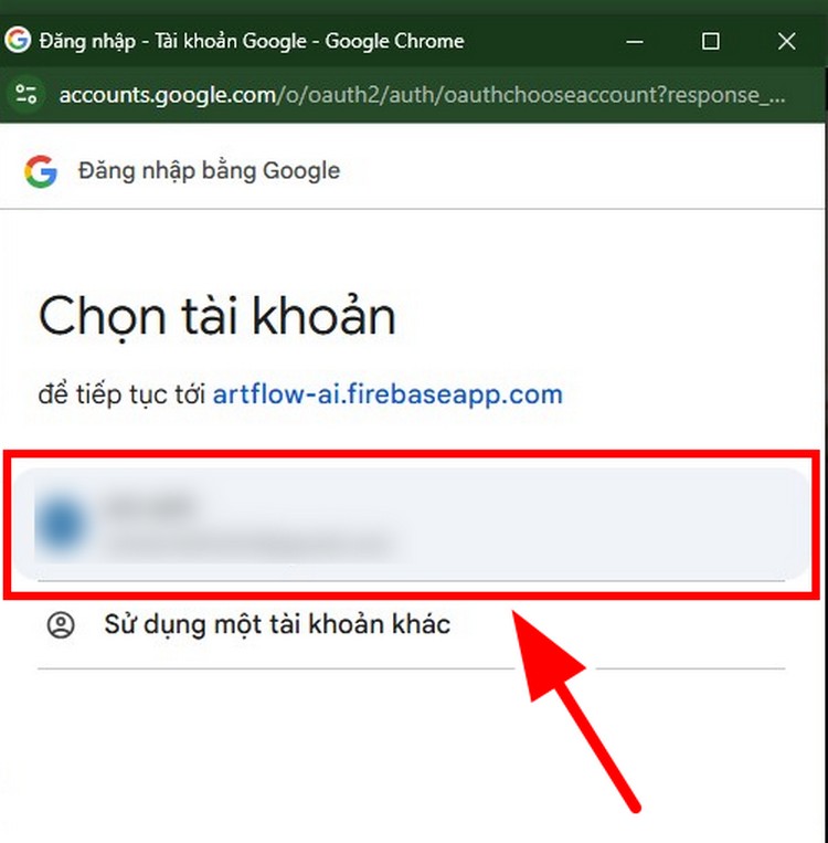 Bước 4 Chọn tài khoảng google đang có trên máy