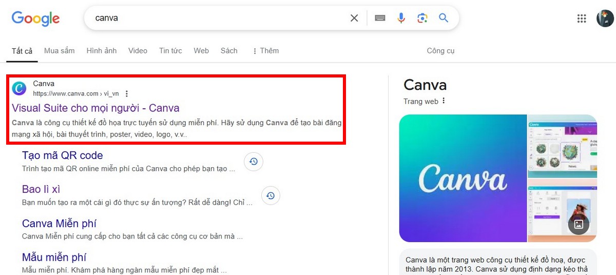 bước 1 truy cập Canva