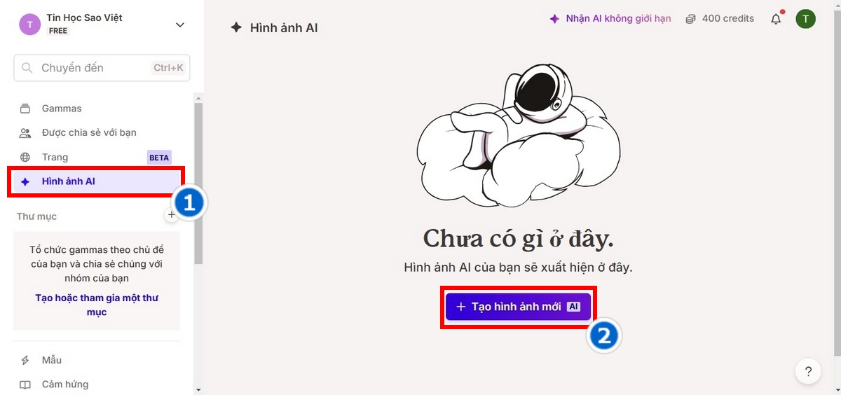 bước 3 tạo hình ảnh bằng AI