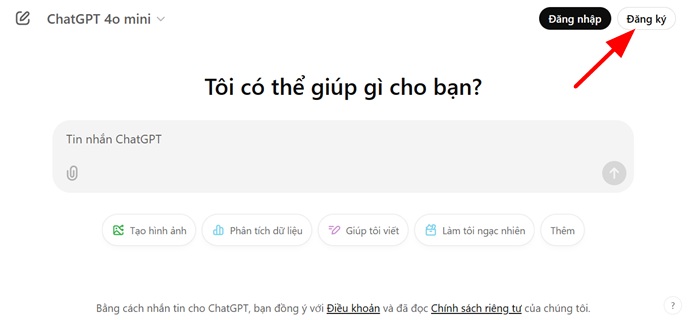Bước 2: Đăn ký tài khoản ChatGPT