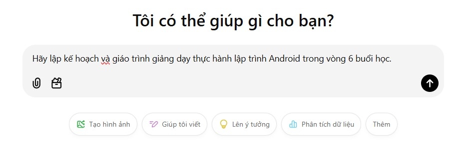 Bước 2: Nhập nội dung cho kế hoạch, lịch trình giảng dạy