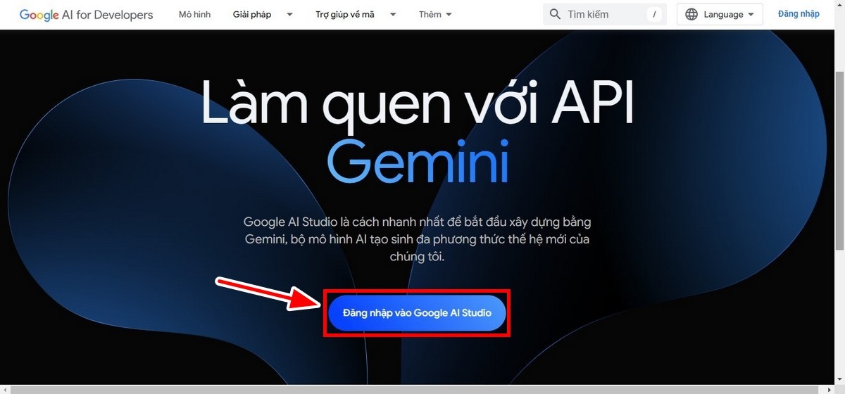 Bước 2: Đăng nhập Google AI Studio