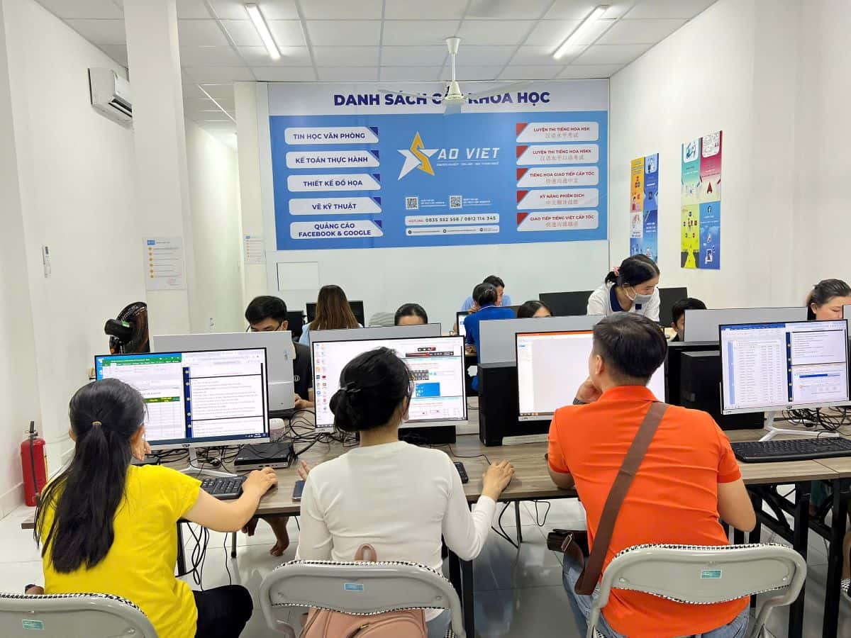 khóa học excel tại trung tâm