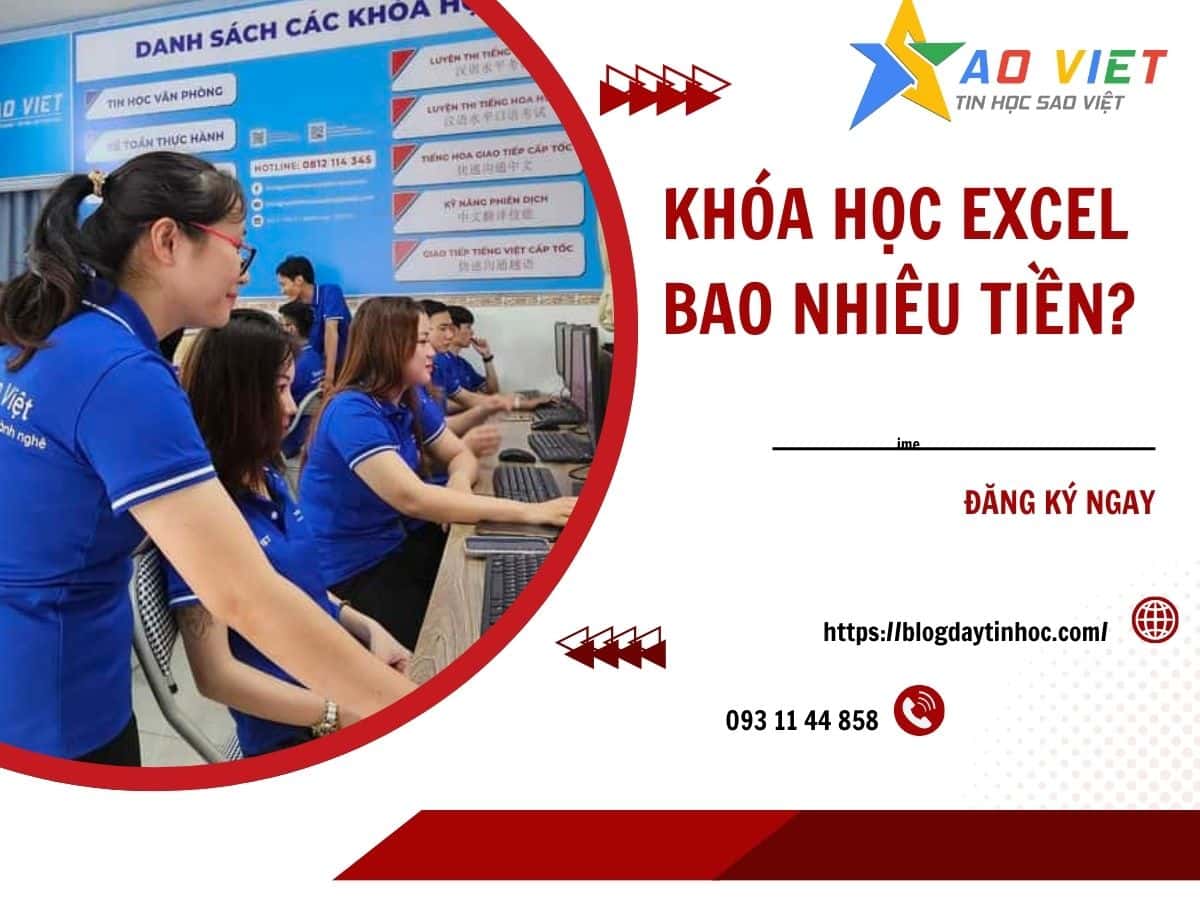 học excel bao nhiêu tiền