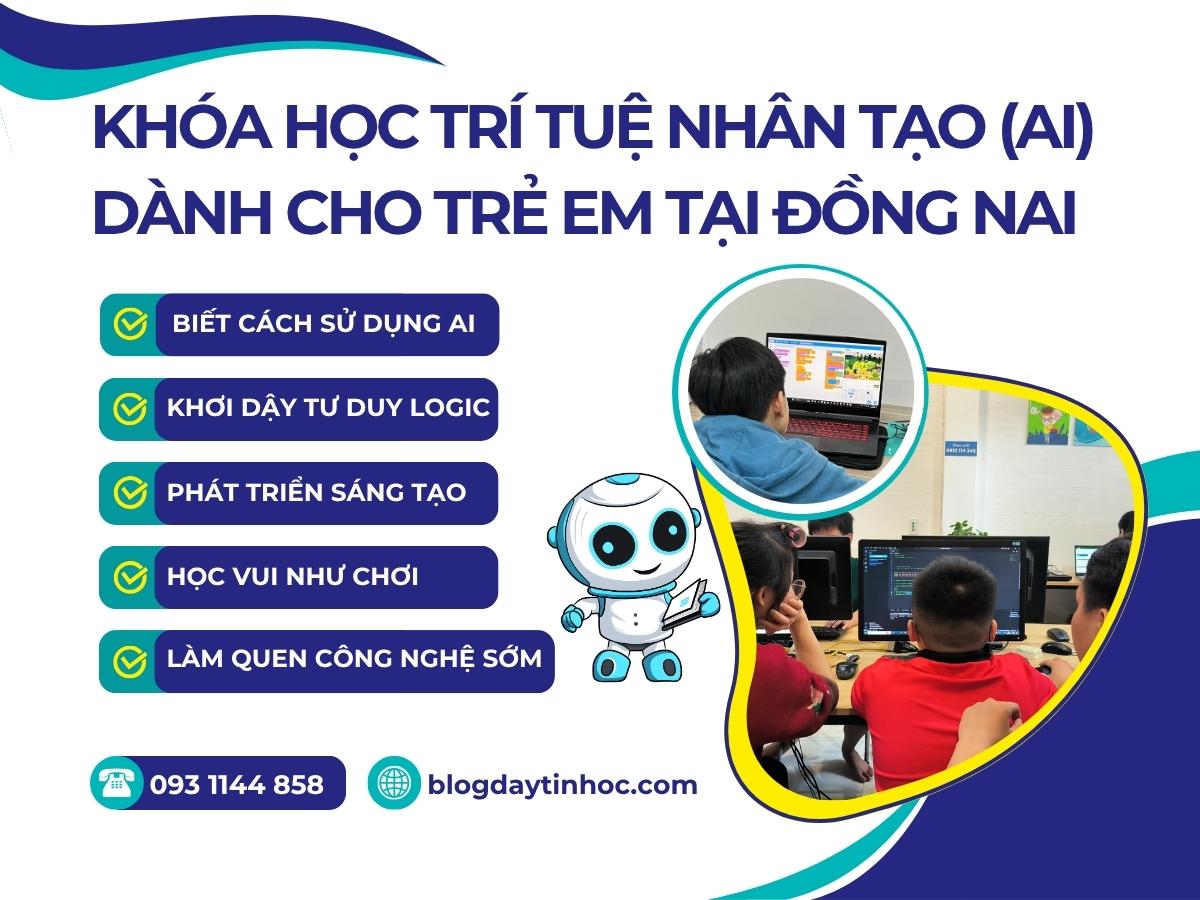 Khóa học AI dành cho trẻ em ở Đồng Nai