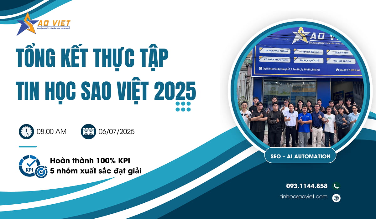 Tổng kết thực tập tại Tin Học Sao Việt