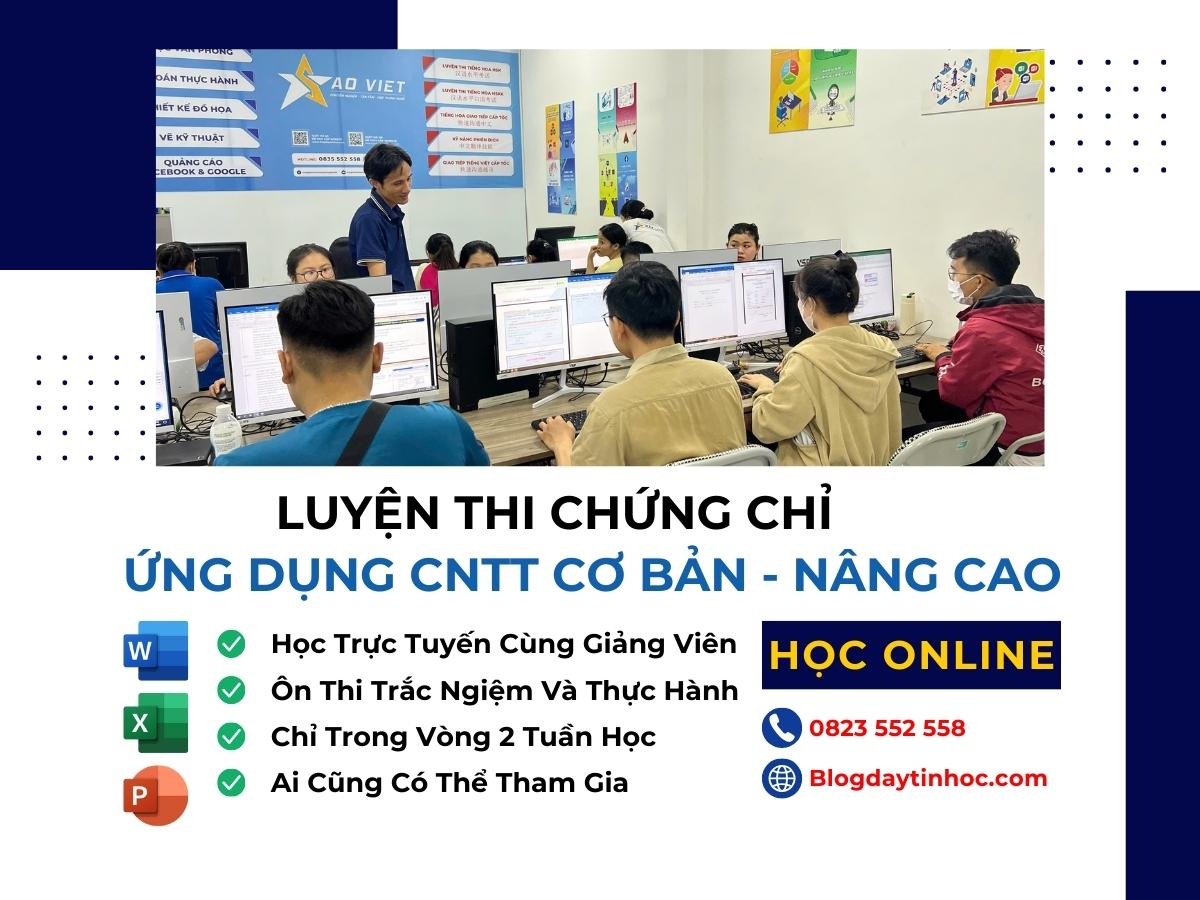 luyện thi chứng chỉ ứng dụng CNTT online