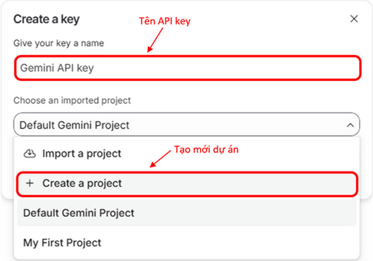 Lấy Gemini API key