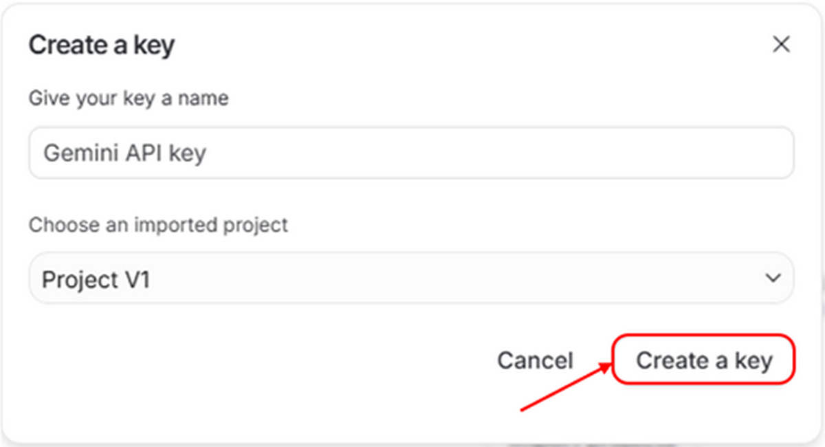 Lấy Gemini API key