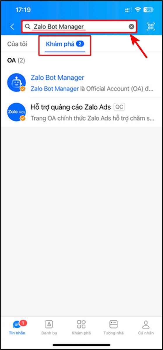 Hướng dẫn cách lấy Zalo bot token