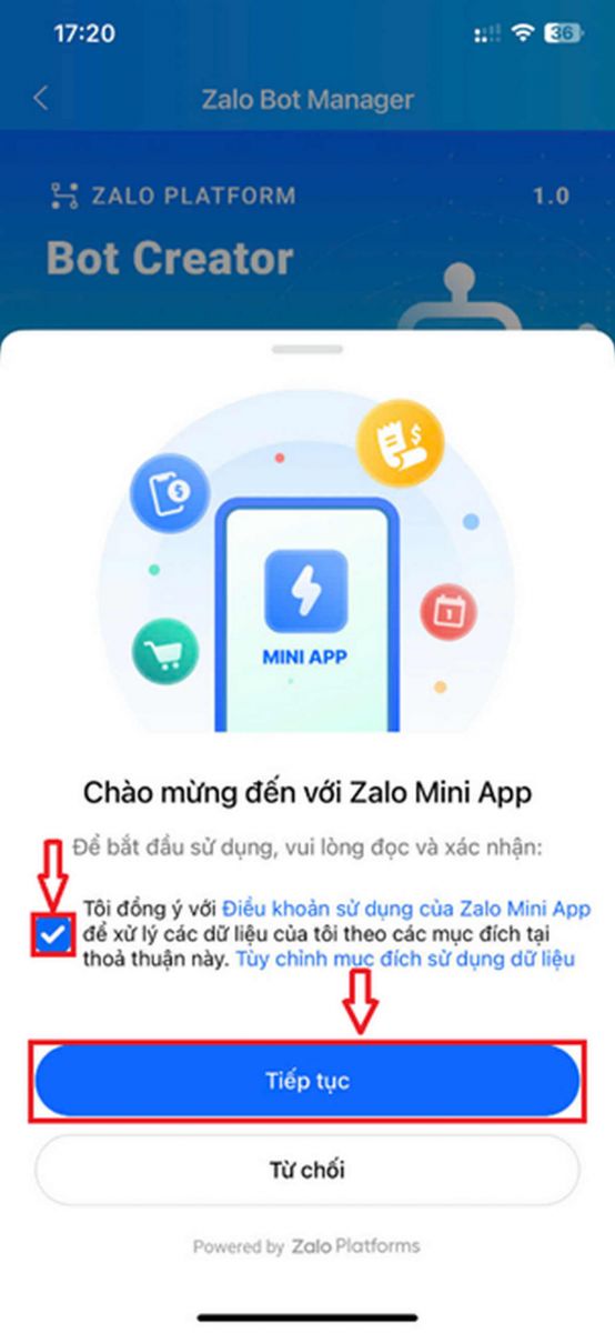 Hướng dẫn cách lấy Zalo bot token