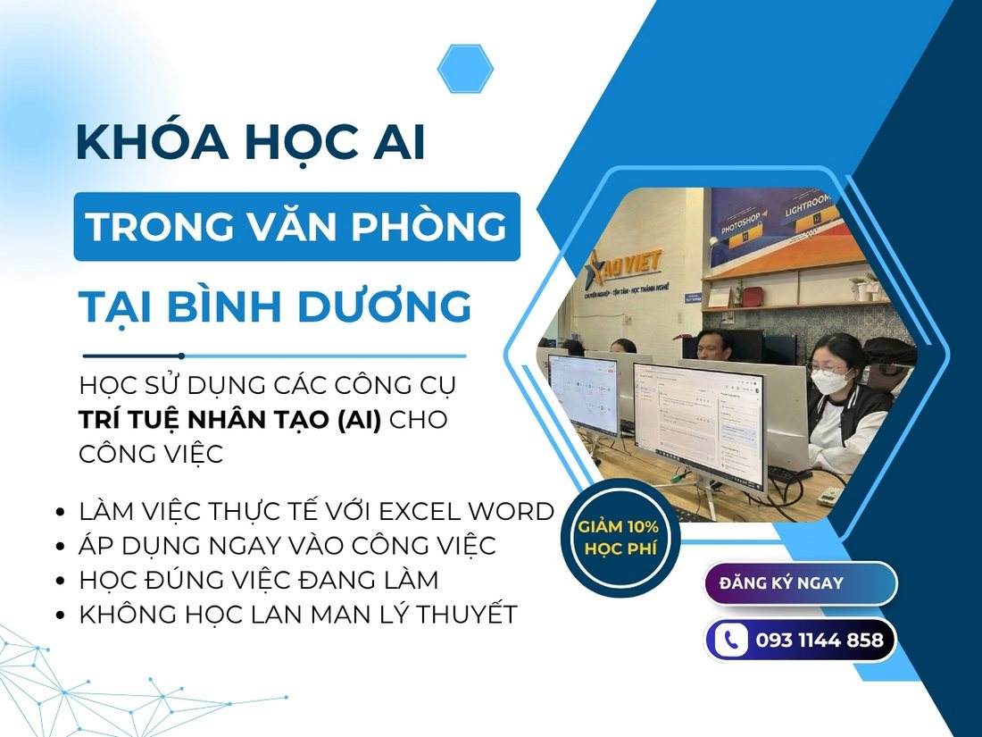 Khóa học AI trong văn phòng ở Bình Dương