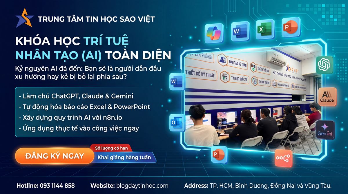 Khóa học trí tuệ nhân tạo AI toàn diện