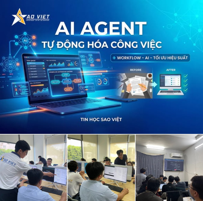 Khai giảng cho khóa học Ứng Dụng AI Cho Nhân Viên Văn Phòng và AI Agents cho doanh nghiệp