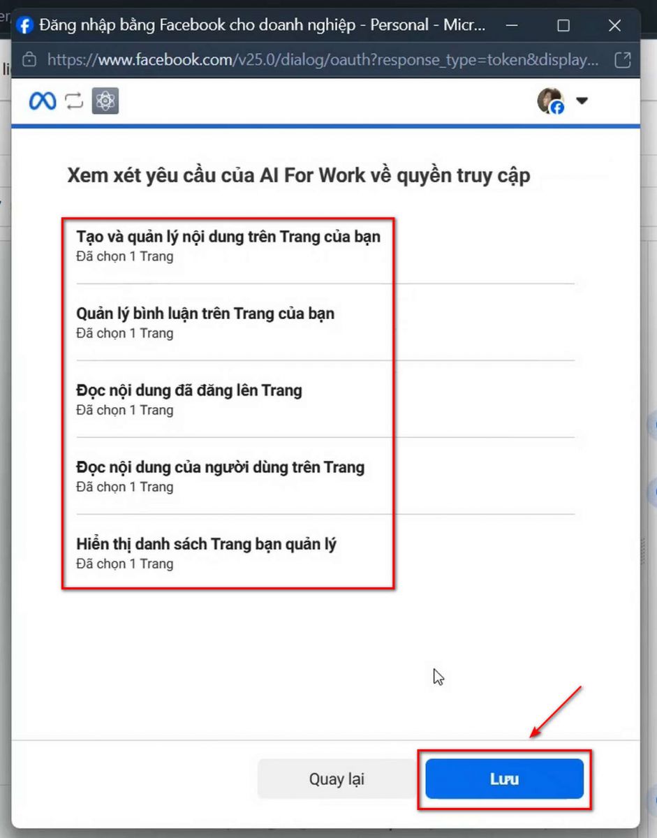 Cấu hình quyền và Thử nghiệm