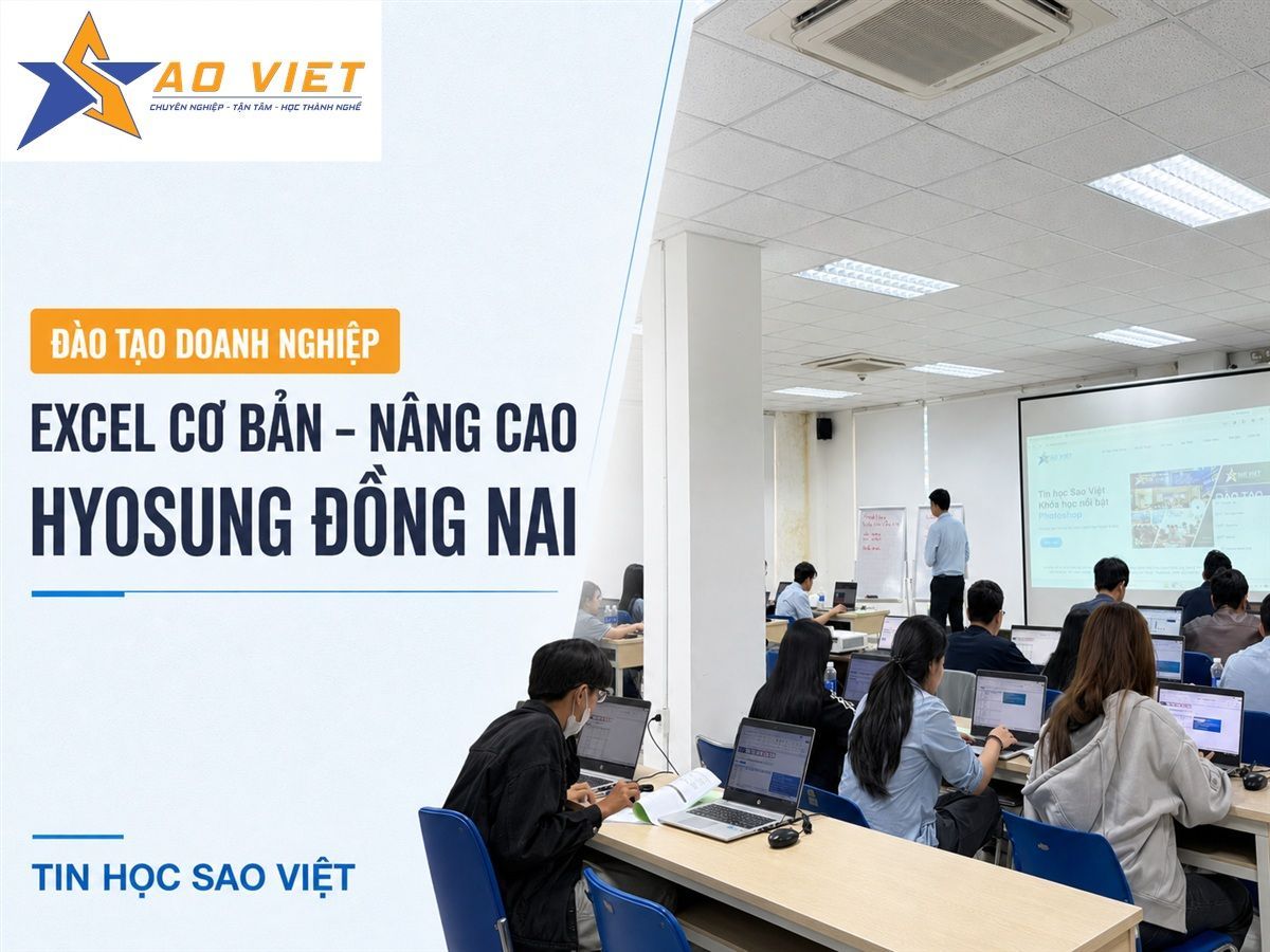Đào tạo Excel cơ bản nâng cao cho Hyosung Đồng Nai