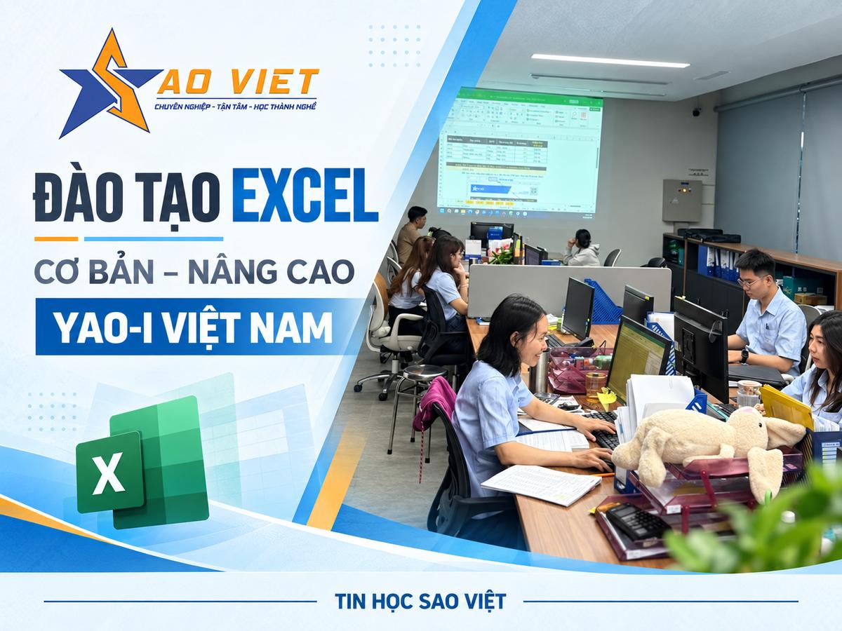 Đào tạo Excel cơ bản nâng cao cho YAO-I Việt Nam