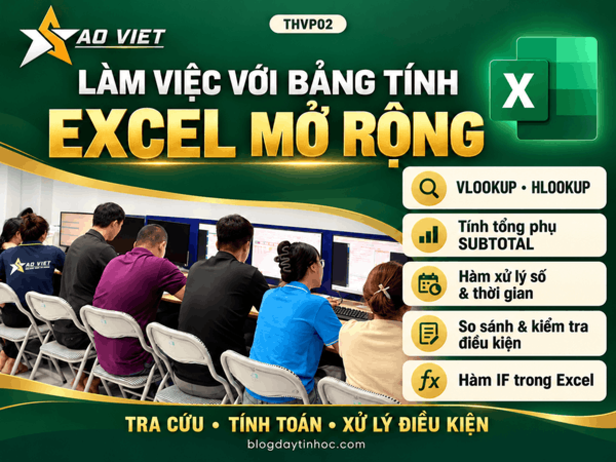 Khóa học excel mở rộng