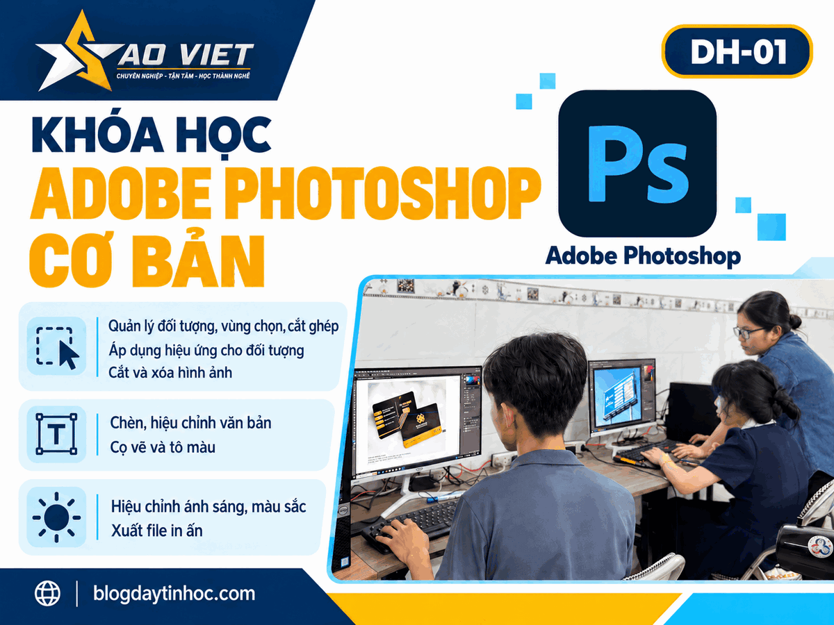 khóa học photoshop cơ bản
