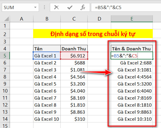 nối chuỗi thông thường