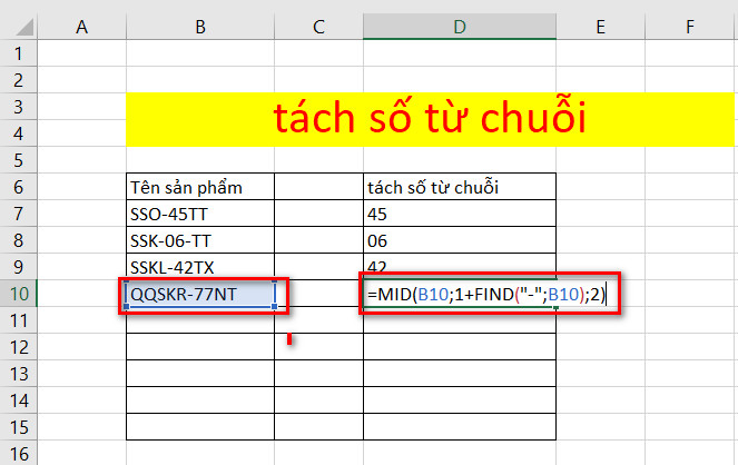 tách số khỏi chuỗi