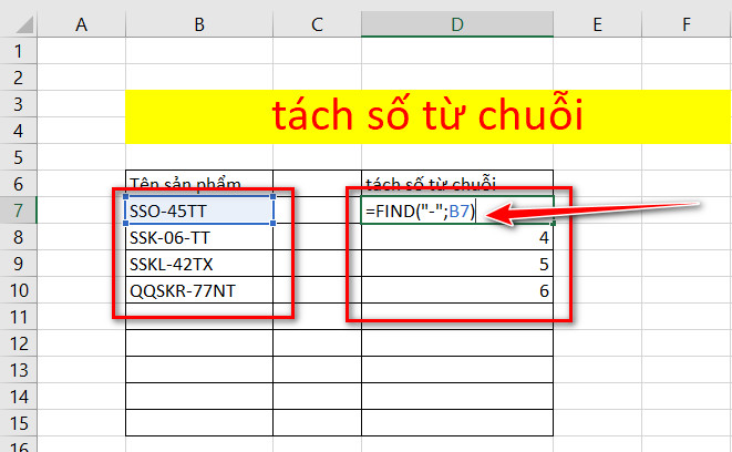 tìm ký tự