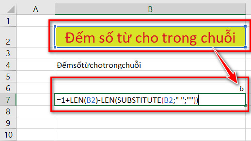 đếm số ký tự trong excel
