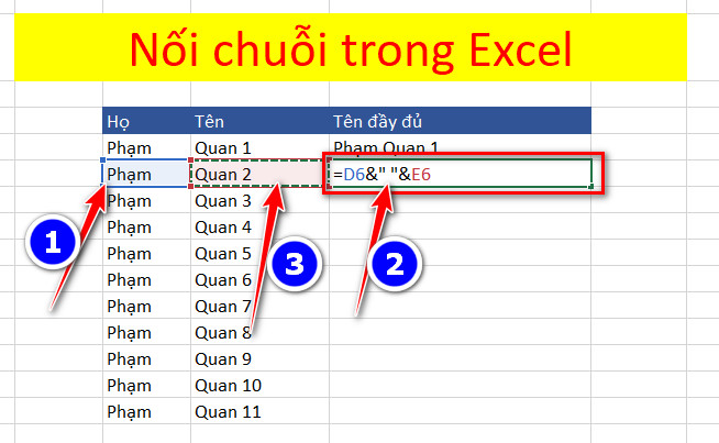 hàm nối chuỗi
