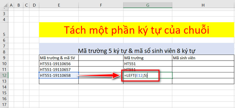 hàm tách ký tự