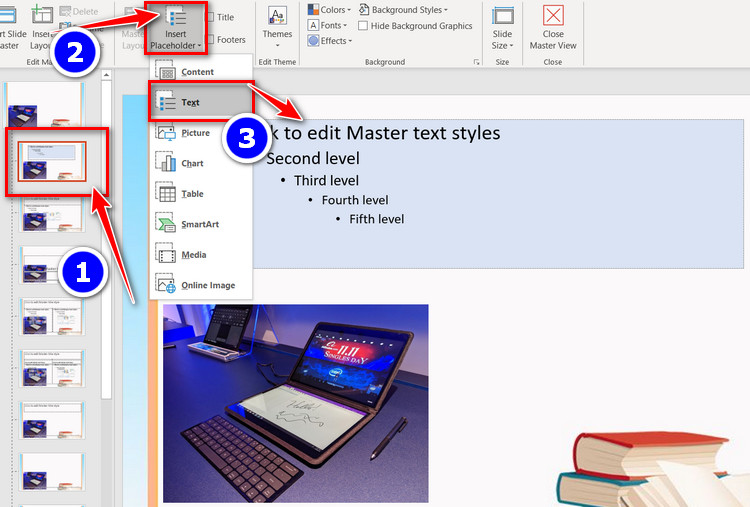 chỉnh slide chủ đề